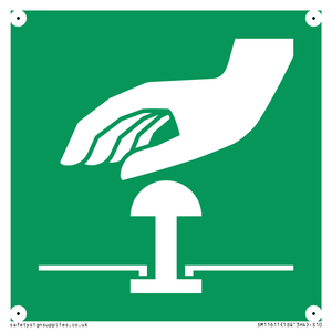 E020 safe condition emergency stop button